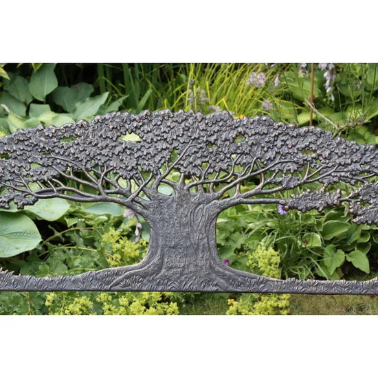 Gardeco 100 cast iron bench with tree - D&ROutdoorOasis