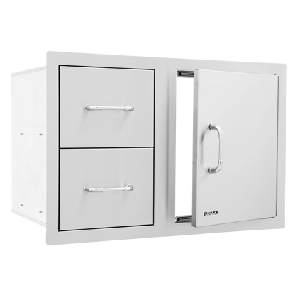 Bull Stainless Steel 80cm Door/Drawer Combo