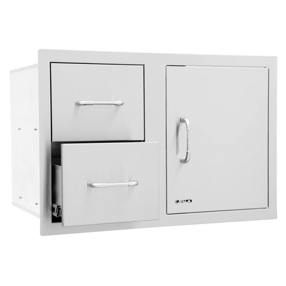 Bull Stainless Steel 80cm Door/Drawer Combo