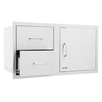 BULL STAINLESS STEEL 100CM DOOR/DRAWER COMBO