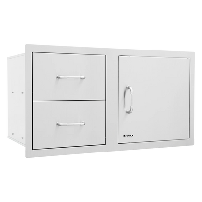 BULL STAINLESS STEEL 100CM DOOR/DRAWER COMBO