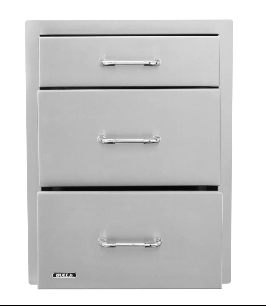 Bull Triple Drawer, Stainless Steel 304