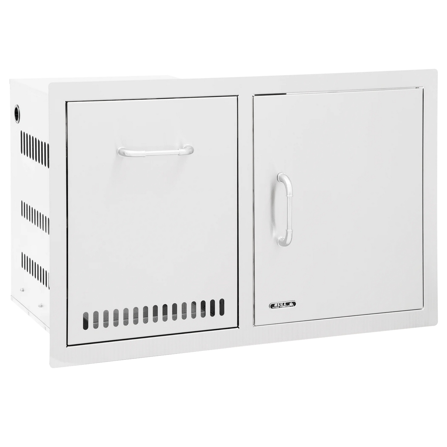 BULL STAINLESS STEEL 80CM DOOR/GAS DRAWER COMBO