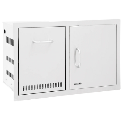 BULL STAINLESS STEEL 80CM DOOR/GAS DRAWER COMBO