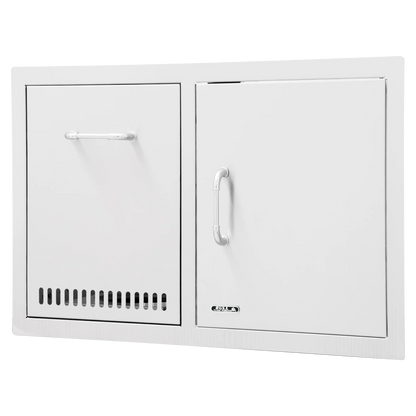 BULL STAINLESS STEEL 80CM DOOR/GAS DRAWER COMBO