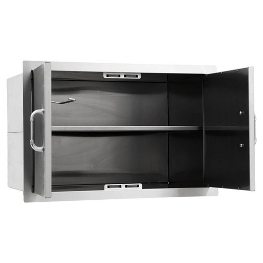 Bull Stainless Steel Lining Pantry for 76cm Double Doors + Middle Shelf for 33568