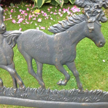 100 Cast Iron Bench with Horses Bench-Country - D&ROutdoorOasis