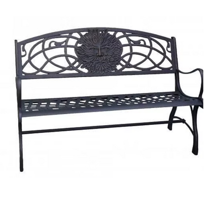 100 Cast Iron Bench Green Man - D&ROutdoorOasis