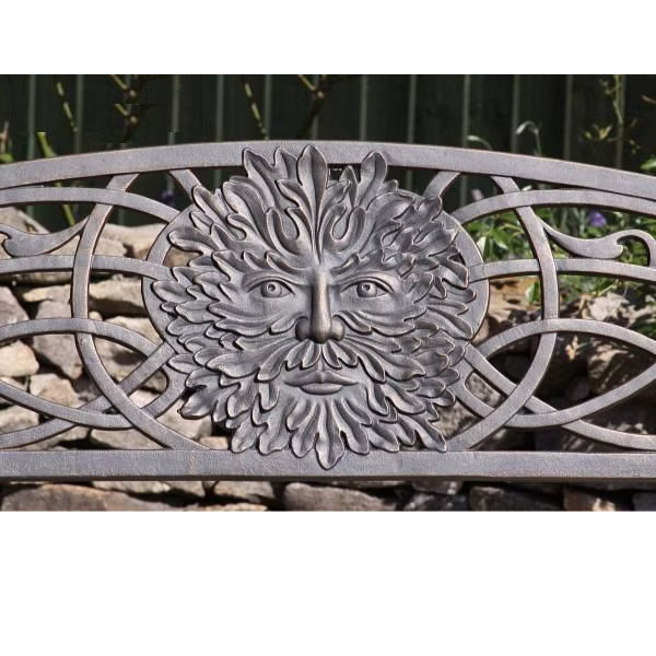 100 Cast Iron Bench Green Man - D&ROutdoorOasis