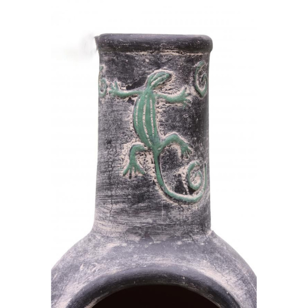 Extra-Large Iguana Mex Chimenea in Grey - D&ROutdoorOasis