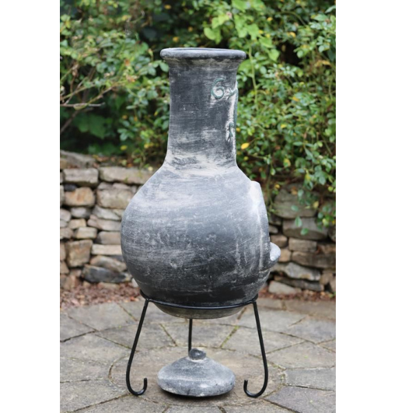 Extra-Large Iguana Mex Chimenea in Grey - D&ROutdoorOasis