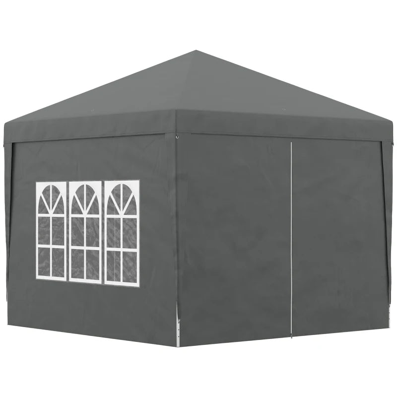 Outsunny 3 x 3(m) Pop Up Gazebo, Water and UV Resistant Party Tent Camping Canopy Marquee with Carry Bag