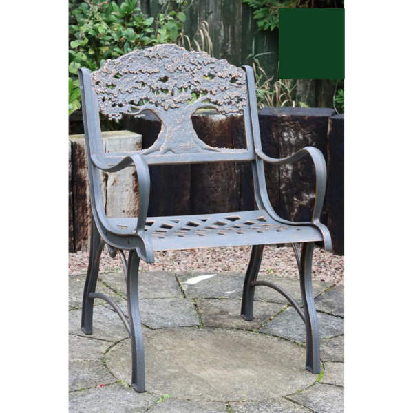 Gardeco 100% Cast Iron Chair with Tree motif - D&ROutdoorOasis