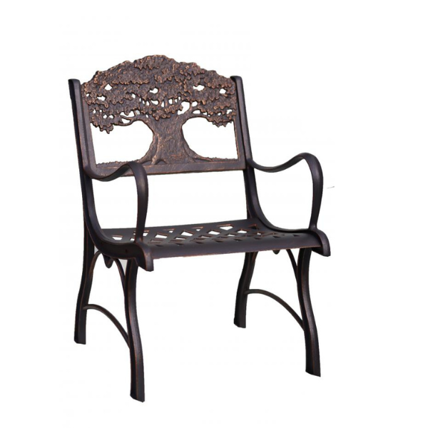 Gardeco 100% Cast Iron Chair with Tree motif - D&ROutdoorOasis