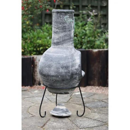 Gardeco Iguana Large Mexican Chimenea in Grey C21IGUA.73 - D&ROutdoorOasis