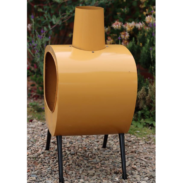 Gardeco Stella Chimenea, mid-century retro design, Orange - D&ROutdoorOasis