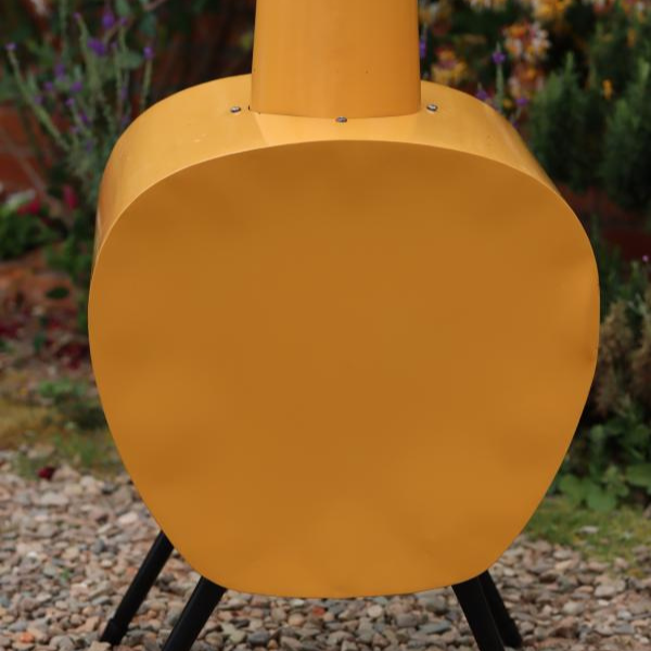 Gardeco Stella Chimenea, mid-century retro design, Orange - D&ROutdoorOasis