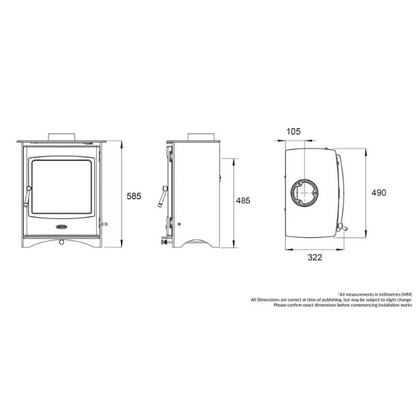 Henley Lincoln 5KW Wood Burning Eco design Stove