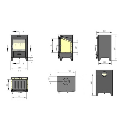 Henley Redwood ECO Design Multi Fuel Stove