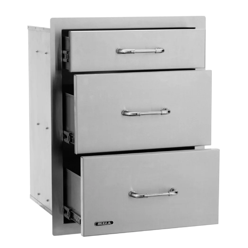 Bull Triple Drawer, Stainless Steel 304