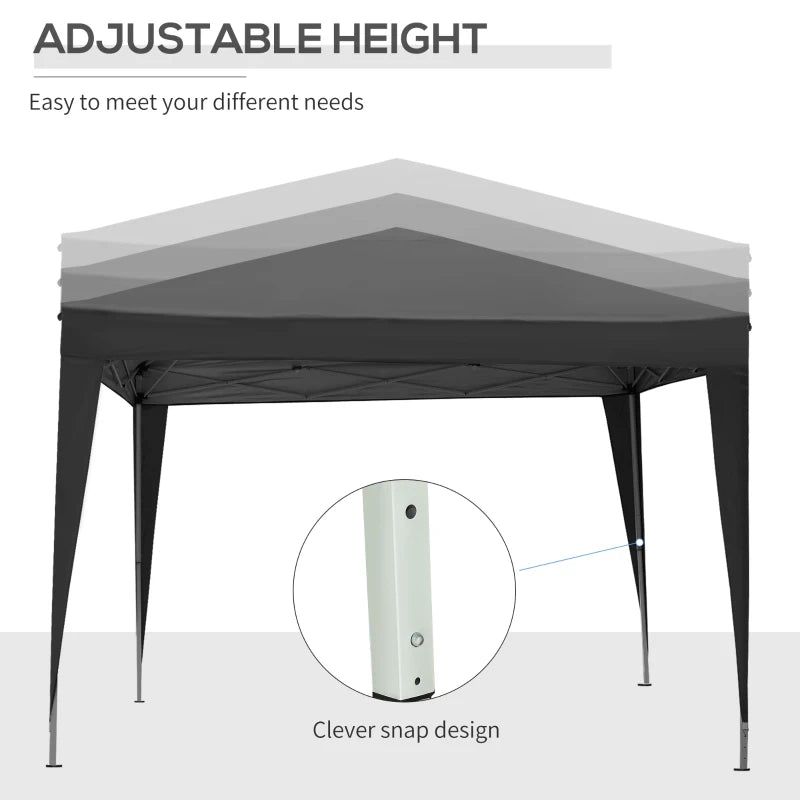 Outsunny 3 x 3(m) Pop Up Gazebo, Water and UV Resistant Party Tent Camping Canopy Marquee with Carry Bag