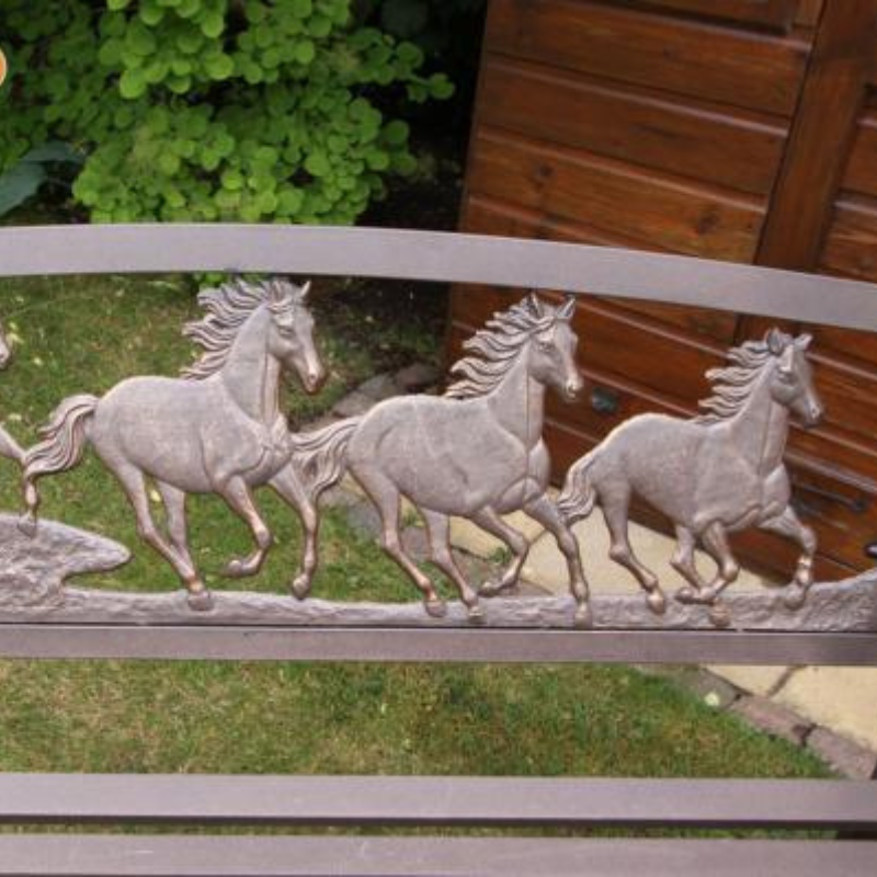 Steel Framed Cast Iron Bench-Horses - D&ROutdoorOasis