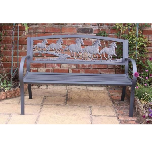 Steel Framed Cast Iron Bench-Horses - D&ROutdoorOasis