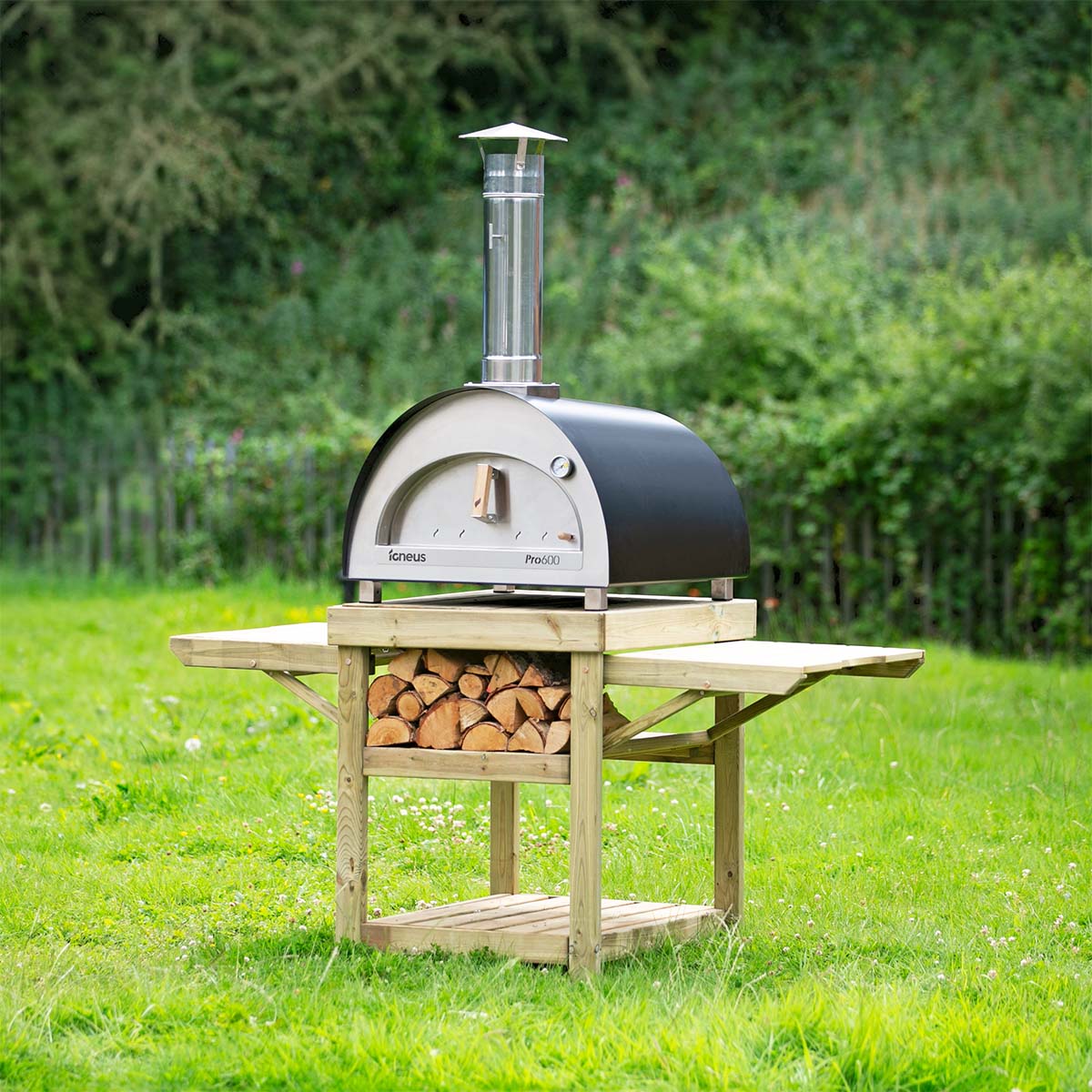 Wooden Pizza Oven Stand