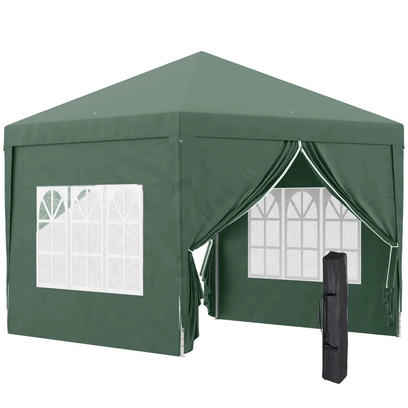 Outsunny 3 x 3(m) Pop Up Gazebo, Water and UV Resistant Party Tent Camping Canopy Marquee with Carry Bag