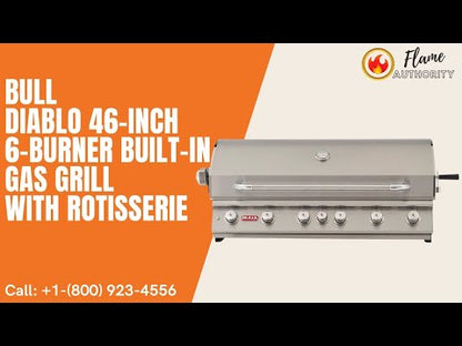 Bull Diablo Built-In 6 Burner Gas Barbecue