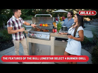 Bull Lonestar 4 Burner Gas Barbecue Cart